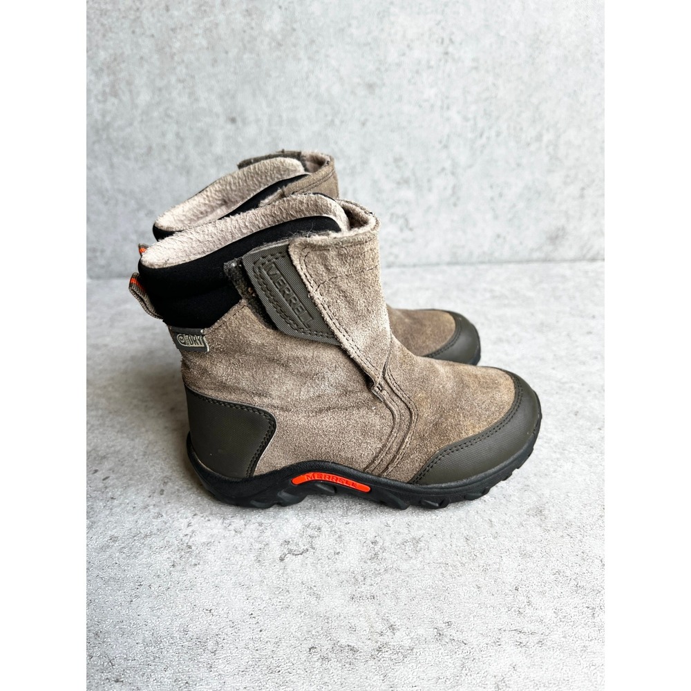 Merrell Jungle Moc Boot Boys 10.5 Brown Suede Waterproof Winter Snow Hiking